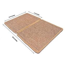 PATTNIUM 2PCS Cat Scratching Mat Cat Scratch pad Anti-Slip Cat Scratcher Rug Natural Sisa Kitty Scratch Pad Bed for Cat Grinding & Protecting Furniture and Carpet Pack of 2