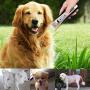 Dog Clippers -【with 2 Shaving Heads】 Pet Clippers Low Noise Rechargeable Cordless Dog Trimmers Professional Animal Grooming Shavers for Thick Hair Dogs, Cats, Rabbits and Horses (Gold3)