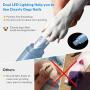 Pet Nail Grinder Kit for Dogs, Dual LED 2-Speed Electric Pet Nail Trimmer, Low Noise Painless Portable Cat Nail Clipper, Paws Grooming Set for Small Medium Pet Dog Cat