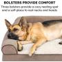 Furhaven Pet Dog Bed - Cooling Gel Memory Foam Faux Fleece and Chenille Soft Woven Traditional Sofa-Style Living Room Couch Pet Bed with Removable Cover for Dogs and Cats