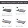 Tempcore Large Dog Bed (M/L/XL) for Small, Medium, Large Dogs Up to 50/80/110lbs -Waterproof Dog Bed with Removable Washable Cover - Orthopedic Egg Crate Foam Water Resistant Pet Mat