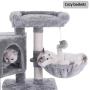 BEWISHOME Large Cat Tree Condo Bundle with Small Cat Tower with Sisal Scratching Posts Perches Houses Cat Furniture Kitty Activity Center Kitten Play House MMJ05G11L