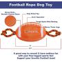 Pets First NCAA Miami Hurricanes Football Dog Toy, Tough Quality Nylon Materials, Strong Pull Ropes, Inner Squeaker, Collegiate Team Color