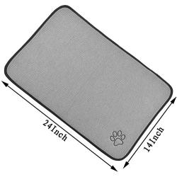 SINLAND Microfiber Pet Bowl Mat Dish Drying Mat with Anti-Skid Backing