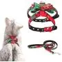 Christmas Cat Harness and Leash Set, Escape Proof Adjustable Dog Harness,Pet Halter Vest Harness with Christmas Style Bow Tie,Suitable for Outdoor Walks of Cats and Small Dogs Christmas Cat Harness and Leash Set, Escape Proof Adjustable Dog Harness,Pet Halter Vest Harness with Christmas Style Bow Tie,Suitable for Outdoor Walks of Cats and Small Dogs