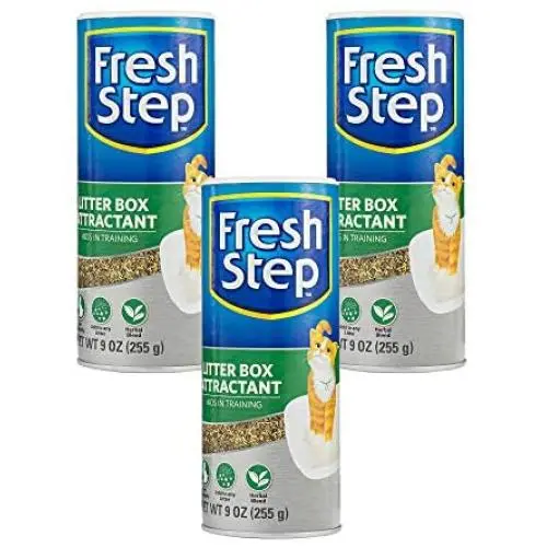 Fresh Step Cat Litter Box Attractant Powder For Training | Natural Training Aid For Cats and Kittens, 9 Ounces - 3 Pack Fresh Step Cat Litter Box Attractant Powder For Training | Natural Training Aid For Cats and Kittens, 9 Ounces - 3 Pack