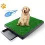 TSIANHUZY Dog Grass Pad with Tray, Artificial Turf Dog Grass Pee Pad Potty Training for Indoor Outdoor Use, Washable Replacement Potty Mat for Puppy and Small Pet - with a Pet Poop Pick-up Tool