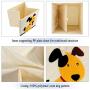 Mogoko Foldable Dog Cat Toys Storage Basket， Fabric Pet Toy Organizer Bin