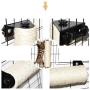 LUCKSTAR Cat Scratching Post - 13.8'' Wall Mounted Sisal Scratching Post for Cat Cage Grinding Claws Cat Toy Cat Accessories Exerciser for Cats or Kitty (White)