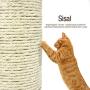 PARTYSAVING PET Palace Cat Claw Scratching Sisal Post for Kittens and Cats with Toy Mouse 19-inch / 32-inch Tall