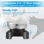 OYESauto Elevated Cat Bowls,15°Tilted Cat Food and Water Bowls with Stainless Steel Pet Feeding Bowls for Cats and Small Dogs
