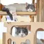 Corrugated Paper Stable Cat House,Scratching Board Cat Furniture Cat Tree Tower Cat Nest Toy Can Multi-Places for Play Sleep Grinding Claws