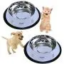Set of 2 Etched Food Grade Stainless Steel Dog Bowls - 32oz Dry Weight - Dishwasher Safe - Bacteria & Rust Resistant - Non-Skid No-Tip Natural Rubber Base - Odor Free Alternative to Plastic Set of 2 Etched Food Grade Stainless Steel Dog Bowls - 32oz Dry Weight - Dishwasher Safe - Bacteria & Rust Resistant - Non-Skid No-Tip Natural Rubber Base - Odor Free Alternative to Plastic