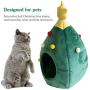 Overfulfil New Christmas Tree Cat House - Cat Tent Cave Bed,Winter Warm Soft Comfortable Pet Cat Cave Bed Shape Tree Pet Nest