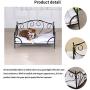 BabyLand Summer Metal Frame Pet Bed, Animal Lounge Detachable Bed with Velvet Mattress