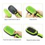 Hcpet Dog & Cat Brush Pet Grooming - Self Cleaning Slicker Brush, Pet Brush for Shedding and Deshedding Tool – Your Dog or Cat Will Love Being Brushed with The Grooming Brush – Gently Removes Loose Undercoat (Green-Comb)