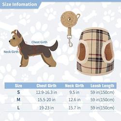 Soft Mesh Dog Harness with Leash Basic Plaid Padded Vest for Puppy