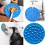 Vamotto 2 Pack Dog Lick Pad with Suctions for Shower, Dog Slow Feeder Mat, Silicone Dog Slow Feeder Bowl to Wall for Pet Bathing, Grooming, and Dog Training