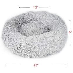 Gbrand Dog Bed Cat Beds Round Donut(Small 23'' x 23'') - Orthopedic Relief - Soft Plush Indoor Pet Bed - Machine Washable & Dryer Friendly.