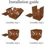Cardboard Cat House for Indoor - Decorative Cat Hideaway Box Playhouse Toy Pet Lounge Made of Recyclable Cardboard