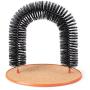 CinTar Pet Dog Cat Arch Self Groomer Massager Groom Brushes Scratching Toy Hair Fur Grooming Brush Controls Shedding with Scratch Pad and Catnip Interactive Kitten Toys