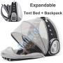 halinfer Back Expandable Cat Backpack, Space Capsule Transparent Pet Carrier for Small Dog, Pet Carrying Hiking Traveling Backpack