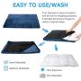 AIPERRO Dog Bed Crate Pad Mat with Removable Washable Cover, Non Slip Plush Pet Sleeping Mattress Thick Soft Cotton Cushion for Small Medium Large Dogs (Blue, 35'' x 23'')