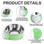 Crate Dog Bowl Stainless Steel Removable Food Bowl Feeder Pet Drink Water Dish Hanging on Cages for Puppy Cat Parrot Bird