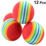 POPETPOP 12pcs Interactive Dog Toys Rainball Dog Balls Puppy Toys 3.5cm Tennis Balls Pet Supplies - Small