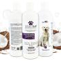 Lillian Ruff Brightening & Whitening Shampoo for Dogs – Tear Free Coconut Scent with Aloe for Dry & Sensitive Skin – Adds Shine & Luster to Coats