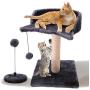 GiftParty Cat Scratching Post for Kitty, Natural Sisal Scratchers Post, Plush Platform and Hanging Toy Balls, Kittens & Cat Interactive Toys