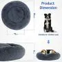 Dog Bed, Comfortable Round Donut Cuddler Pet Bed, Self-Warming Faux Fur Dog Cat Bed, Soft Plush Calming Bed for Small and Medium Dogs 30'' x 30'', Dark Grey Dog Bed, Comfortable Round Donut Cuddler Pet Bed, Self-Warming Faux Fur Dog Cat Bed, Soft Plush Calming Bed for Small and Medium Dogs 30'' x 30'', Dark Grey