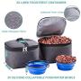 Pet Travel Bag for Dogs & Cats - Tote Organizer Bag for Dog Travel, Airline Approved - Includes Dog Travel Bag, 2 X Collapsible Bowls, 2 X Food Storage Containers by Vuudh (Grey)