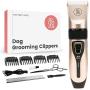 Pawtrender Cordless Dog Hair Clippers Low Noise USB Rechargeable Pet Grooming Kit for Dogs Cats with Thick Coats