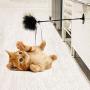 Interactive Cat Toys, Cats Feather Wand with Suction Cup Mini Bell, Strong Durable Not Easy Deform, for Pet Sports Work Out