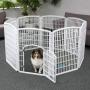 IRIS Exercise 2 Panel Add On Panel Pet Playpen with Door - 34 Inch, White