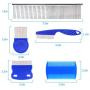 Tear Stain Remover Comb Set Pet Grooming Combs Cat Stainless Steel Comb Pets Flea Comb Dog Grooming Comb Tool for Dog Pets Cat (5 Pieces)