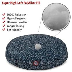 Majestic Pet Navy Blue Native Medium Round Indoor Outdoor Pet Dog Bed with Removable Washable Cover Products