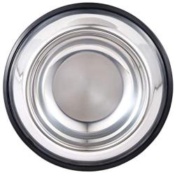 INONE Stainless Steel Dog Bowl with Rubber Base for Food and Water, Pet Food Container, Perfect Choice for Small/Medium/Large Dogs or Cats