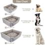 FURTIME Durable Dog Bed for Large Medium Small Dogs Soft Washable Pet Bed Breathable Rectangle Sleeping Bed Anti-Slip Bottom (24'' x 21'' x 8'', Grey)