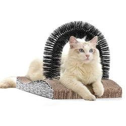 FUKUMARU Pet Fur Grooming Cat Scratching Pads, Cats Self Groomer Massager Scratcher Toy Brush