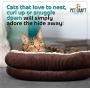 Pet Craft Supply Round Cat Bed - Cute and Comfortable Self Warming Plush Calming Cat Bed for Indoor Cats, Brown (2171)