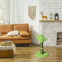 Dolebean Cactus Cat Scratcher Sisal Scratching Post and Tree with Dangling Ball 25.7'' Protect Furniture