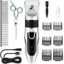 Bonve Pet Dog Clippers, Dog Grooming Kit Quiet Electric Pet Clippers Cordless Rechargeable Professional Dog Hair Clippers for Horse Dogs Cats Pets
