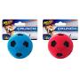 Nerf Dog Soccer Ball Dog Toy with Interactive Crunch, Lightweight, Durable and Water Resistant, 2.5 Inches, for Small/Medium/Large Breeds, Two Pack, Red and Blue