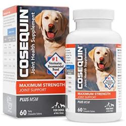 Nutramax Laboratories Cosequin Plus MSM Chewable Tablets, 60 Count
