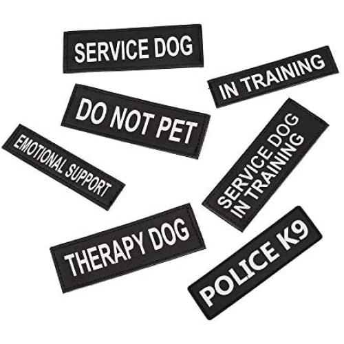 EXCELLENT ELITE SPANKER 2 Pcs Magic Sticker Morale Patch Reflective Service Dog Patch in Training Puppy for Dog Harnesses & Vests