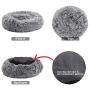 XZKING Donut Cat Bed-Pet Calming Bed,Deep Sleeping Luxury Shag Fuax Fur Donut Cuddler for Puppy Small Dog Bed,Self Warming Indoor Round Pillow Cuddler
