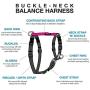 Blue-9 Pet Products Buckle-Neck Balance Harness, 6-Point Adjustable No-Pull Harness, Ideal for Dog Training, Made in The USA, Medium/Large, Hot Pink