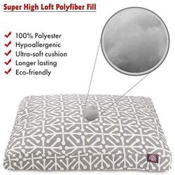 Gray Aruba Medium Rectangle Indoor Outdoor Pet Dog Bed With Removable Washable Cover By Majestic Pet Products